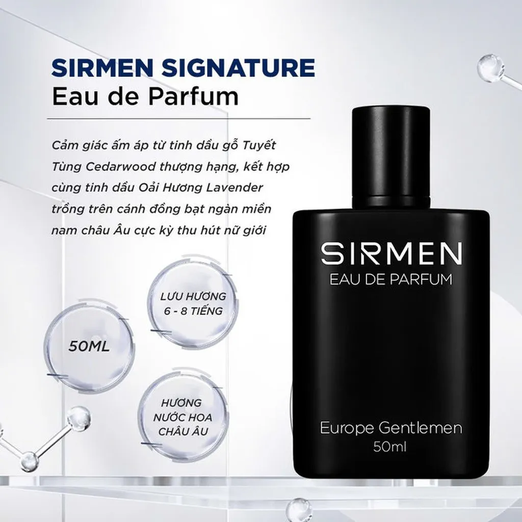 Alternative view of [1 - Chai 50ml] Nước Hoa Nam Eau De Parfum Châu Âu Europe Gentlemen Cao Cấp - Sirmen