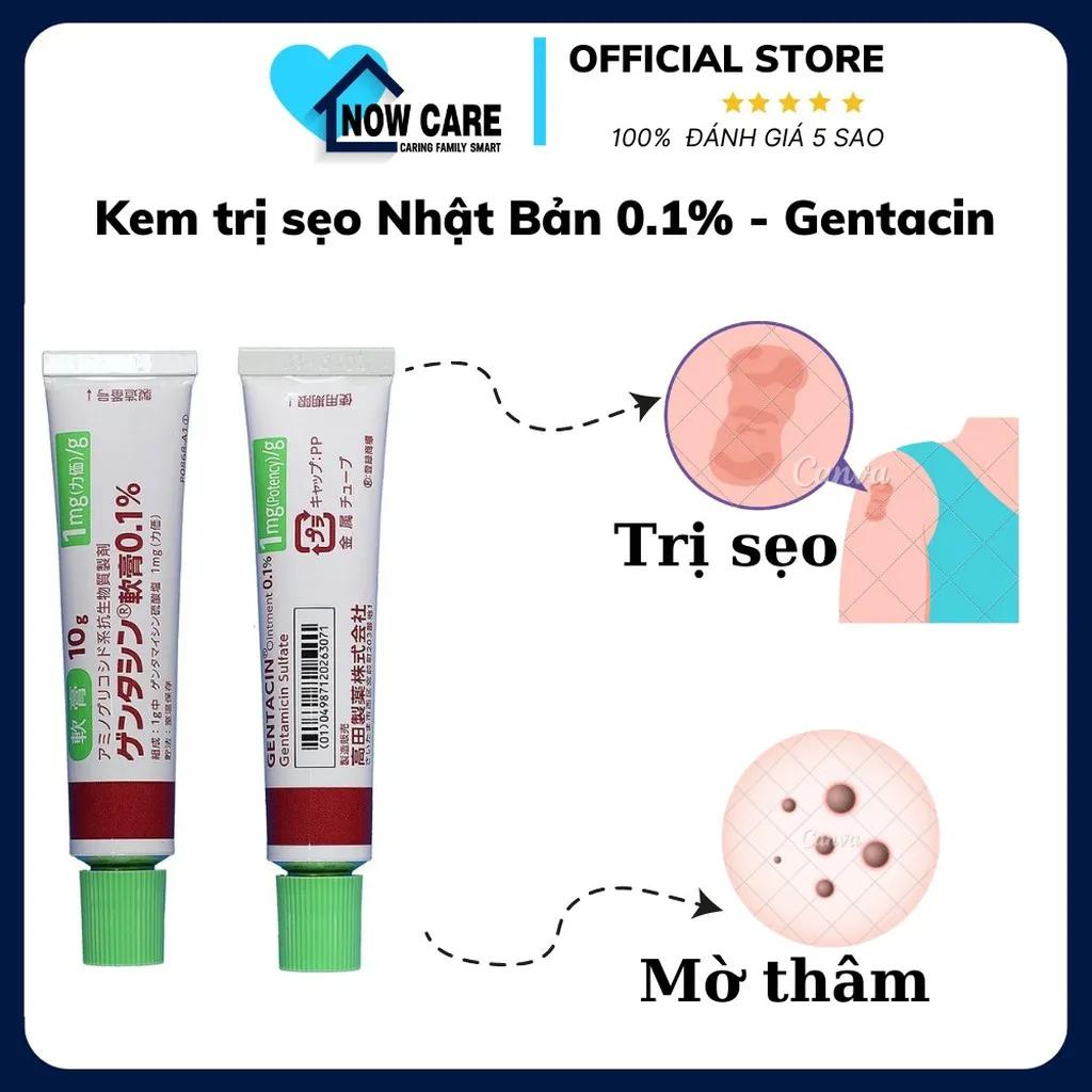 Kem Trị Sẹo Nhật Bản 0.1% - Gentacin