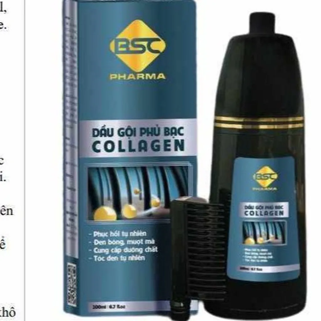 Alternative view of Dầu Gội Phủ Bạc Collagen Tóc Đen Tự Nhiên ,nuôi Dưỡng Phục Hồi Tóc Yếu Hư Tổn - Bsc