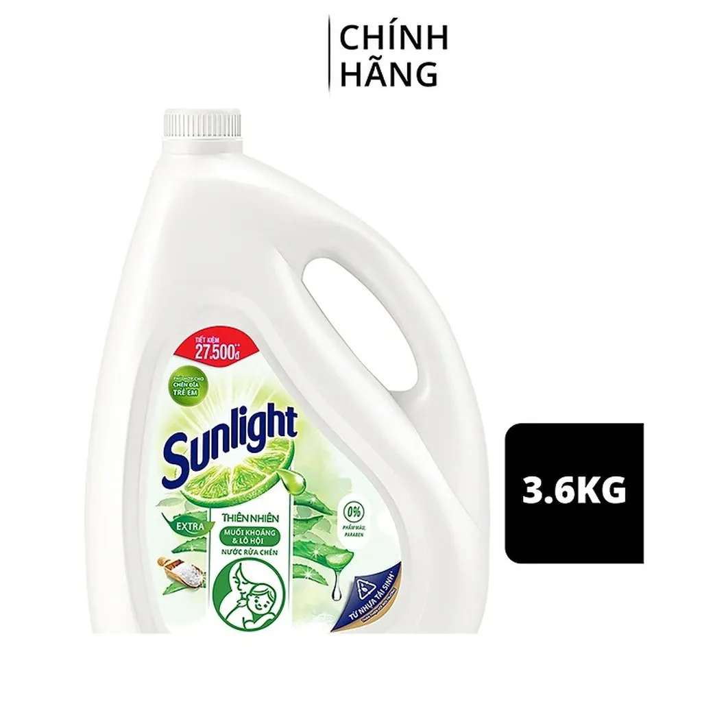 Alternative view of Nước Rửa Chén Sunlight Thiên Nhiên Can 3.6 Kg Ctb319 - Bechip