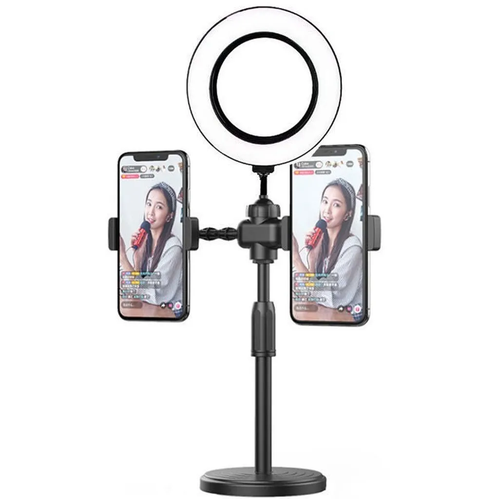 Đèn Led Livestream Tích Hợp 2 Giá Đỡ Điện Thoại - Su
