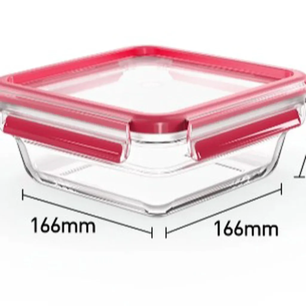 Alternative view of Hộp Thủy Tinh Vuông Tefal Masterseal Glass N1041412 - 800ml - Đỏ - Tefal