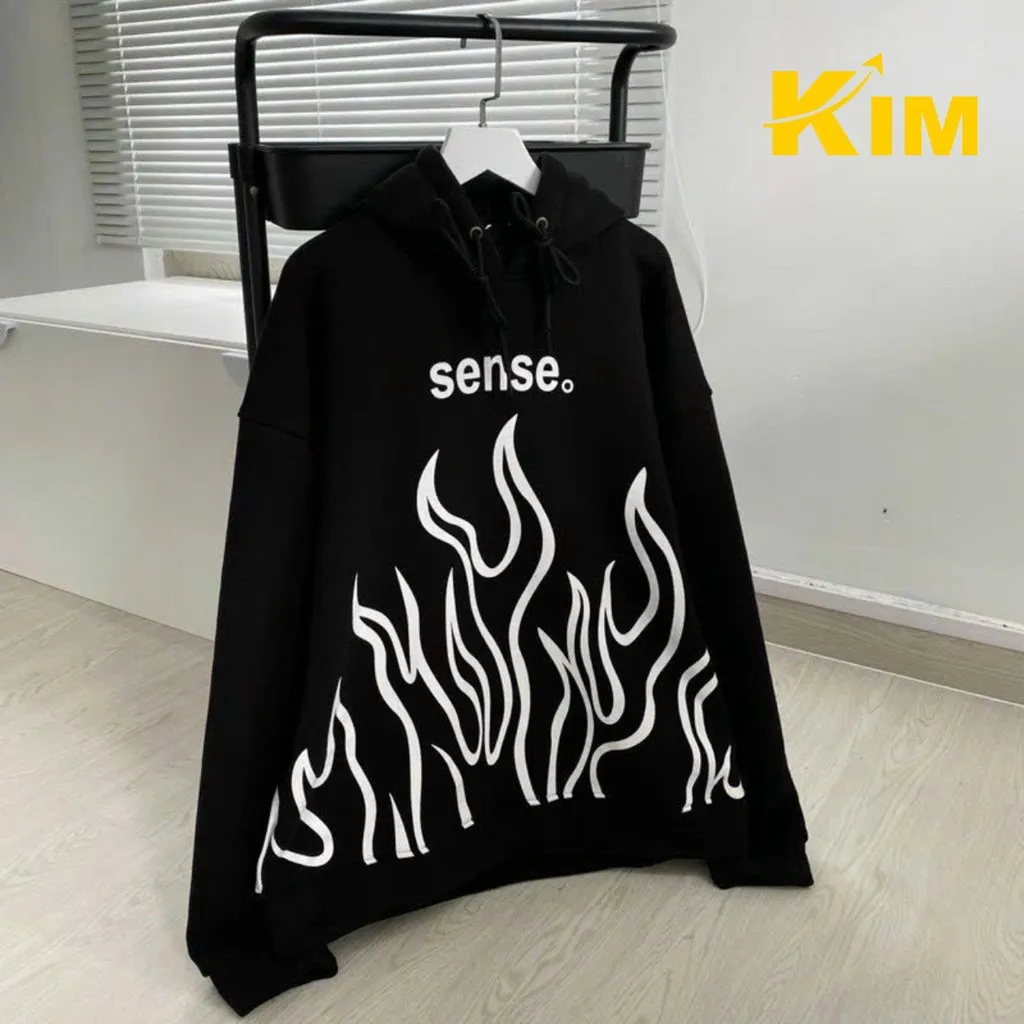 Áo Hoodie Nỉ Ngoại Unisex Sense Ngọn Lửa - Kim