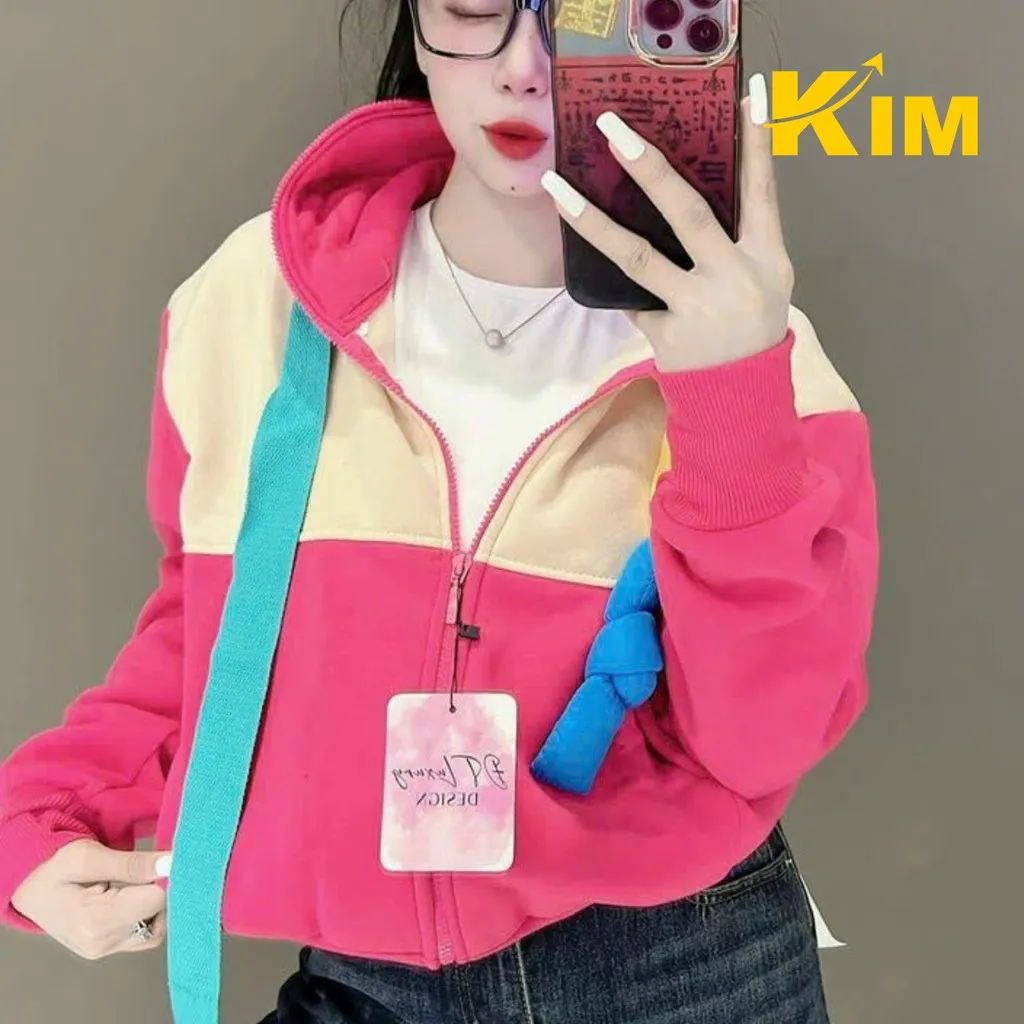 Áo Khoác Nỉ Dệt Xk Cao Cấp Phối Màu Siêu Đẹp Tay Xỏ Ngón Chất Dày Dặn - Kim