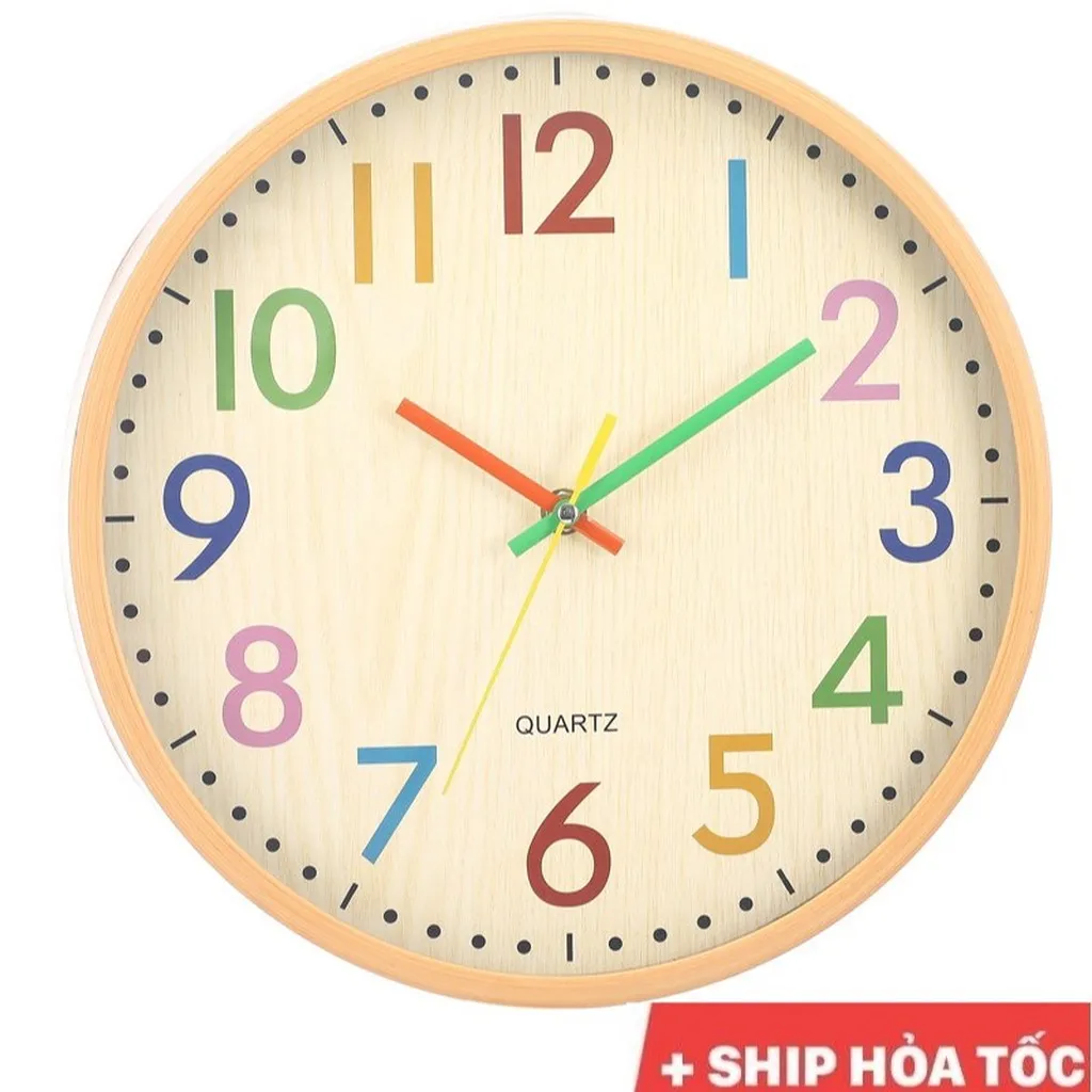 Đồng Hồ Treo Tường Kim Trôi Decor Trang Trí Nghệ Thuật Không Tiếng Động Phòng Khách Phòng Ngủ 30cm - Cheap&good