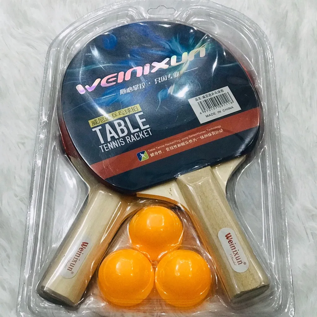 Vợt Bóng Bàn Giành Cho Học Sinh, Bộ 2 Vợt Bóng Bàn Tặng 3 Quả Bóng Bàn - Cheap&good