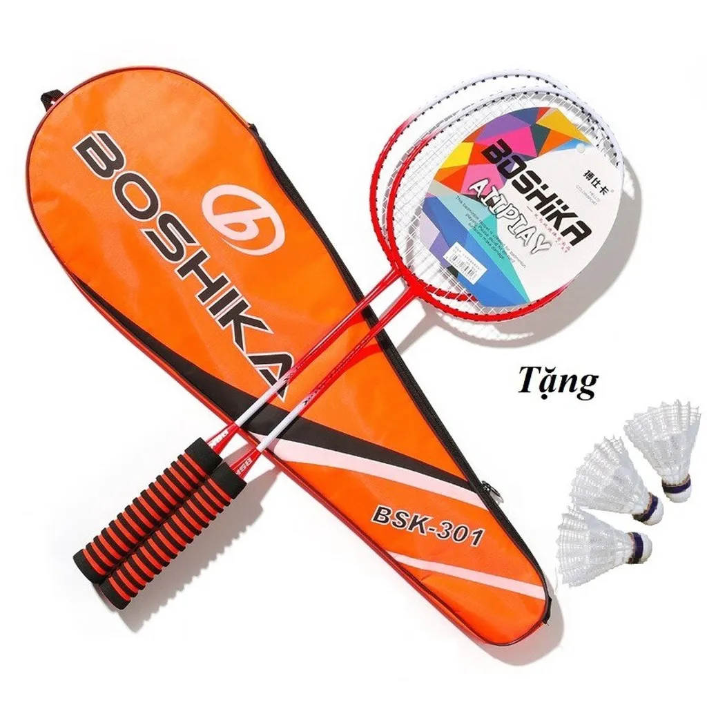 Alternative view of Bộ 2 Vợt Cầu Lông Boshika 301 Tay Cầm Mút Xốp Chống Trơn Tặng Kèm 3 Quả Cầu, Túi Đựng, Vợt Cầu Lông Boshika - Cheap&good
