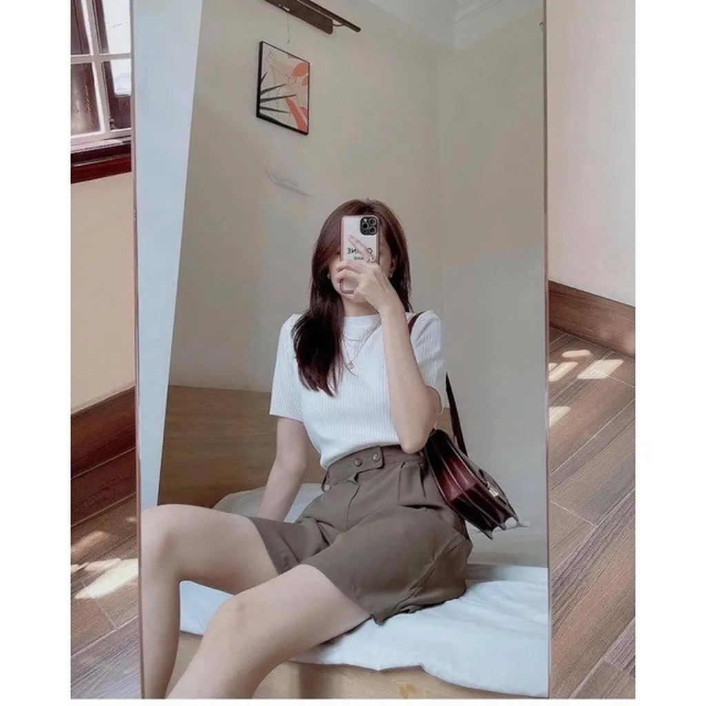 Alternative view of Áo Len Đũa Cộc Tay Cổ Tròn Mềm Mại Cho Bạn Nữ Sldca66 - Diepchi Fashion