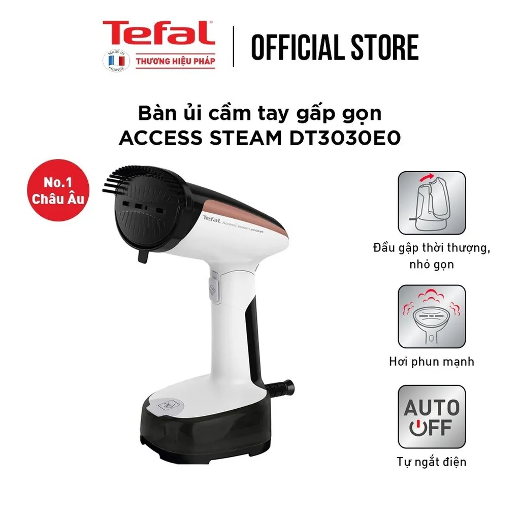 Bàn Ủi Hơi Nước Cầm Tay Dạng Du Lịch Tefal Dt3030e0 - Tefal