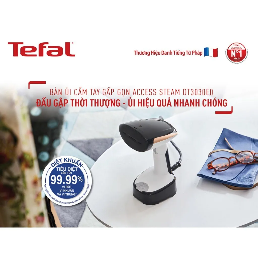 Alternative view of Bàn Ủi Hơi Nước Cầm Tay Dạng Du Lịch Tefal Dt3030e0 - Tefal