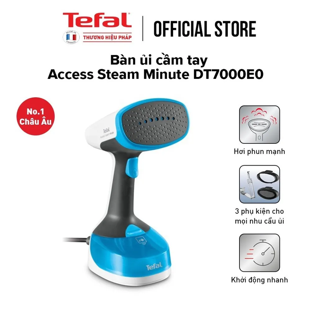 Bàn Ủi Hơi Nước Cầm Tay Dạng Du Lịch Tefal Dt7000e0 - Tefal