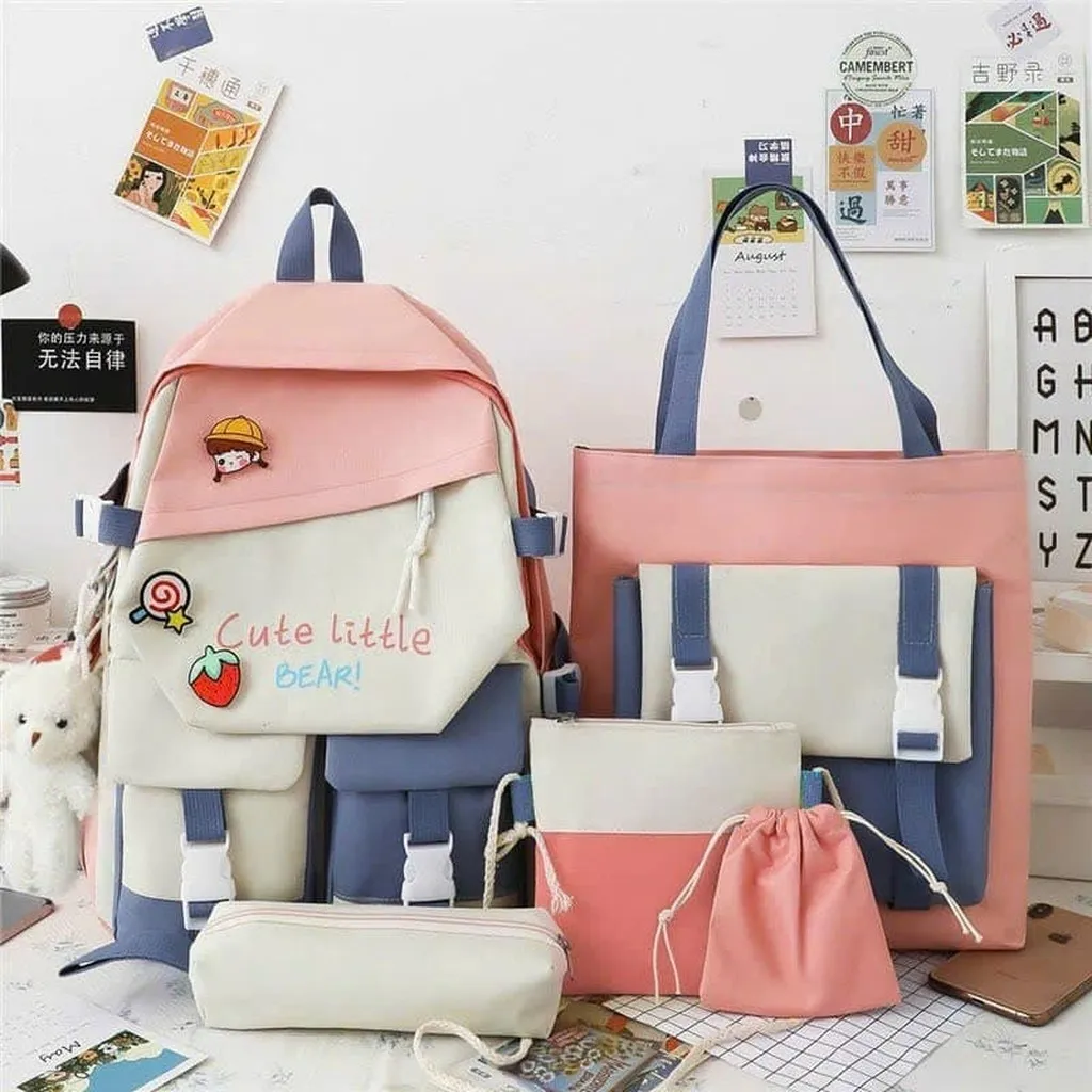 Set Balo 4 Món Cute Little Bear St765 - Nana House