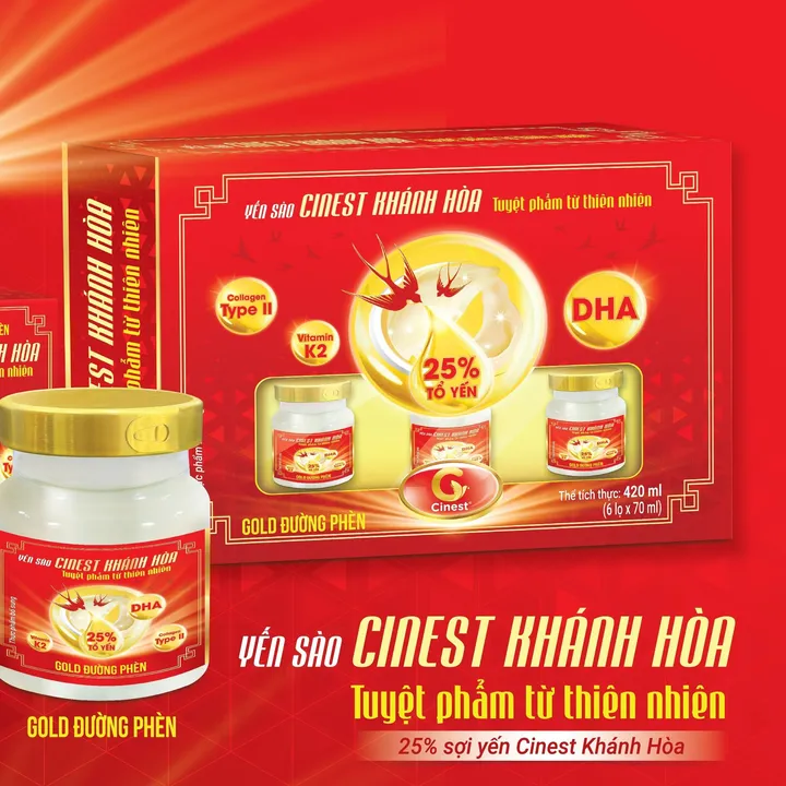(hộp) Yến Sào Cinest 25% Gold Đường Phèn - Franci