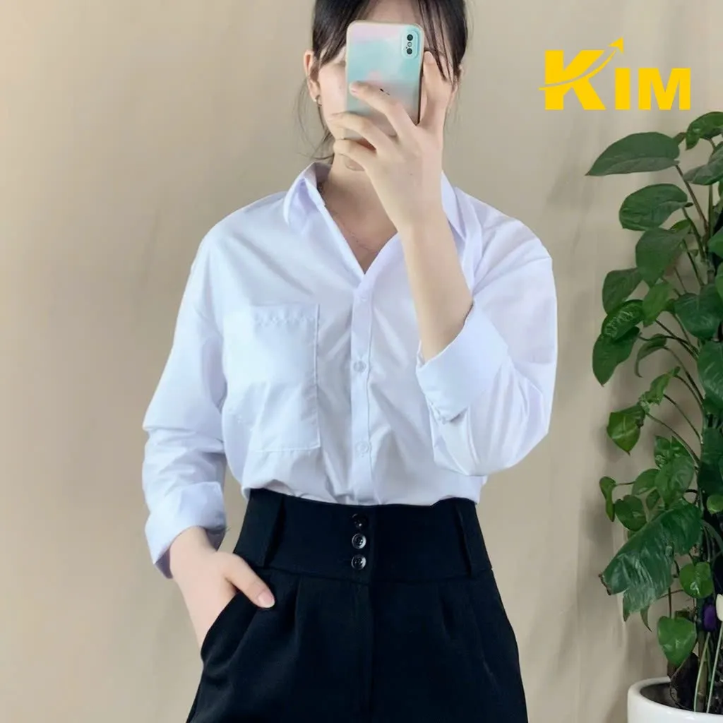 Áo Sơ Mi Học Sinh Tay Dài - Kim