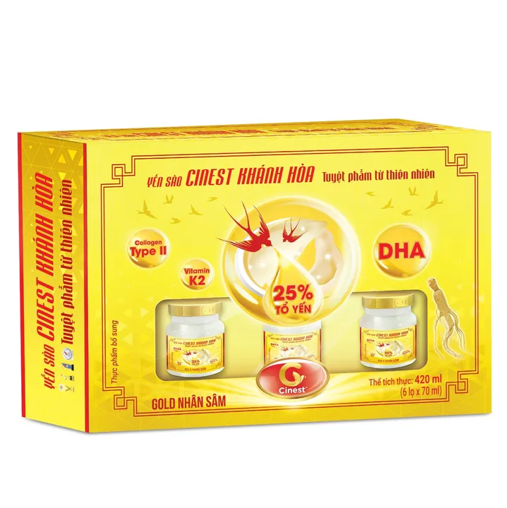 (hộp) Yến Sào Cinest 25% Gold Nhân Sâm - Franci