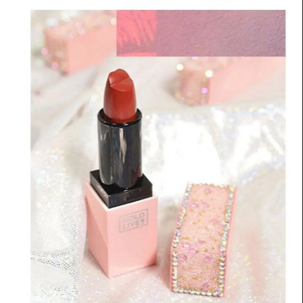 Alternative view of Son Holdlive 7 Đính Đá Drill Girl Lipstick Vỏ Hồng - Gdn