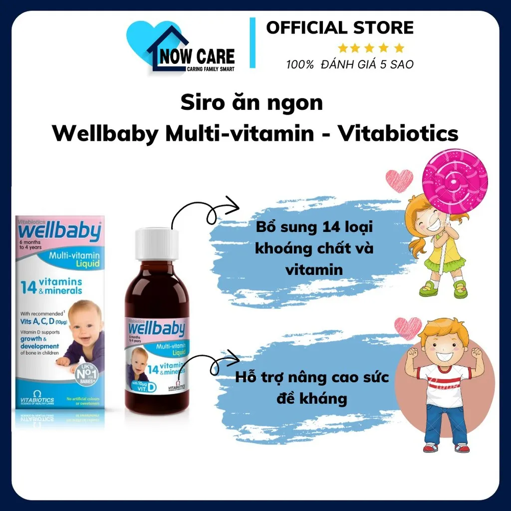 Siro Ăn Ngon Wellbaby Multi-vitamin - Vitabiotics