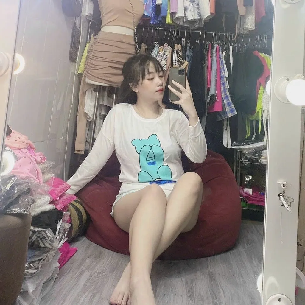 Set Bộ Thun Cotton Gấu Che Mắt - Lê Phương Boutique
