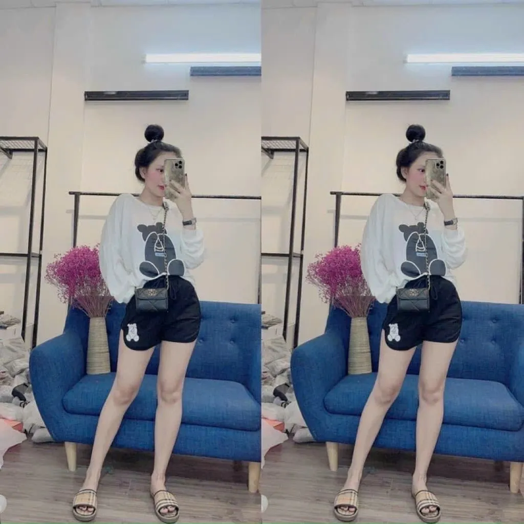 Alternative view of Set Bộ Thun Cotton Gấu Che Mắt - Lê Phương Boutique