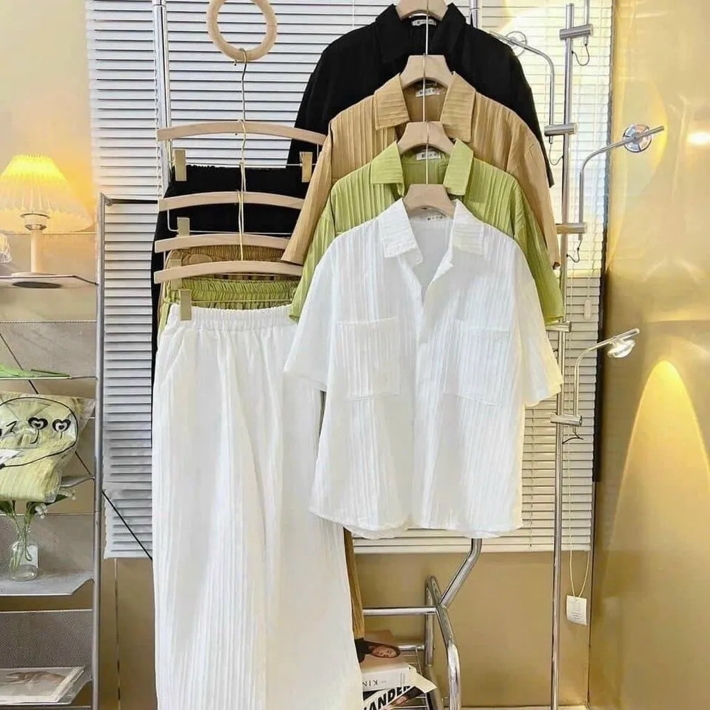 Alternative view of Set Bộ Sơ Mi Đũi Xốp Quần Dài - Lê Phương Boutique