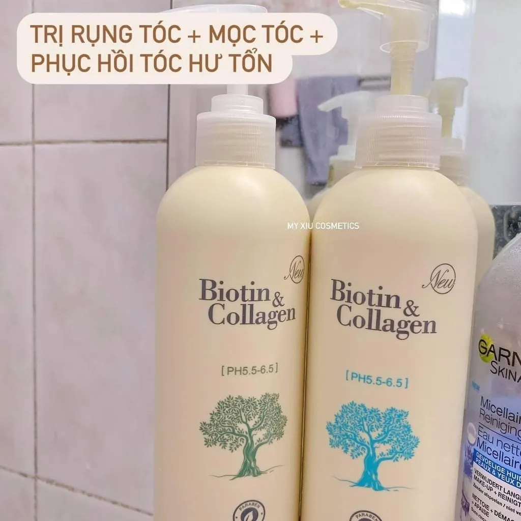 Alternative view of Cặp Gội Xả Biotin Collagen Trắng 1000ml Mỗi Chai Kt1-gdn