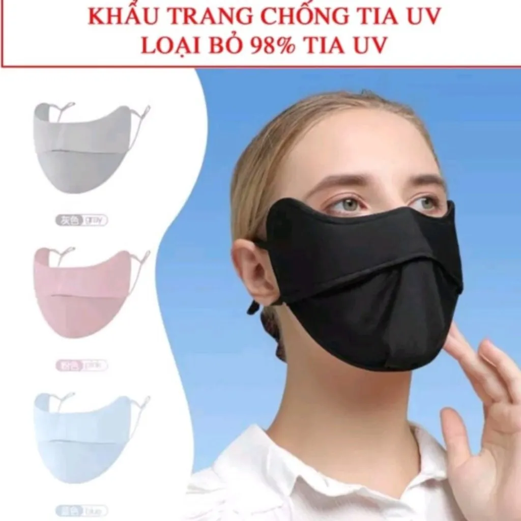 Alternative view of Khẩu Trang Vải Lụa Chống Nắng ,chống Tia Uv Cho Nam Và Nữ - Shop Mẹ Bống