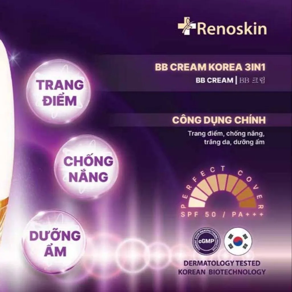 Alternative view of Kem Trang Điểm Và Chống Nắng Bb Cream Hàn Quốc 50g - Renoskin