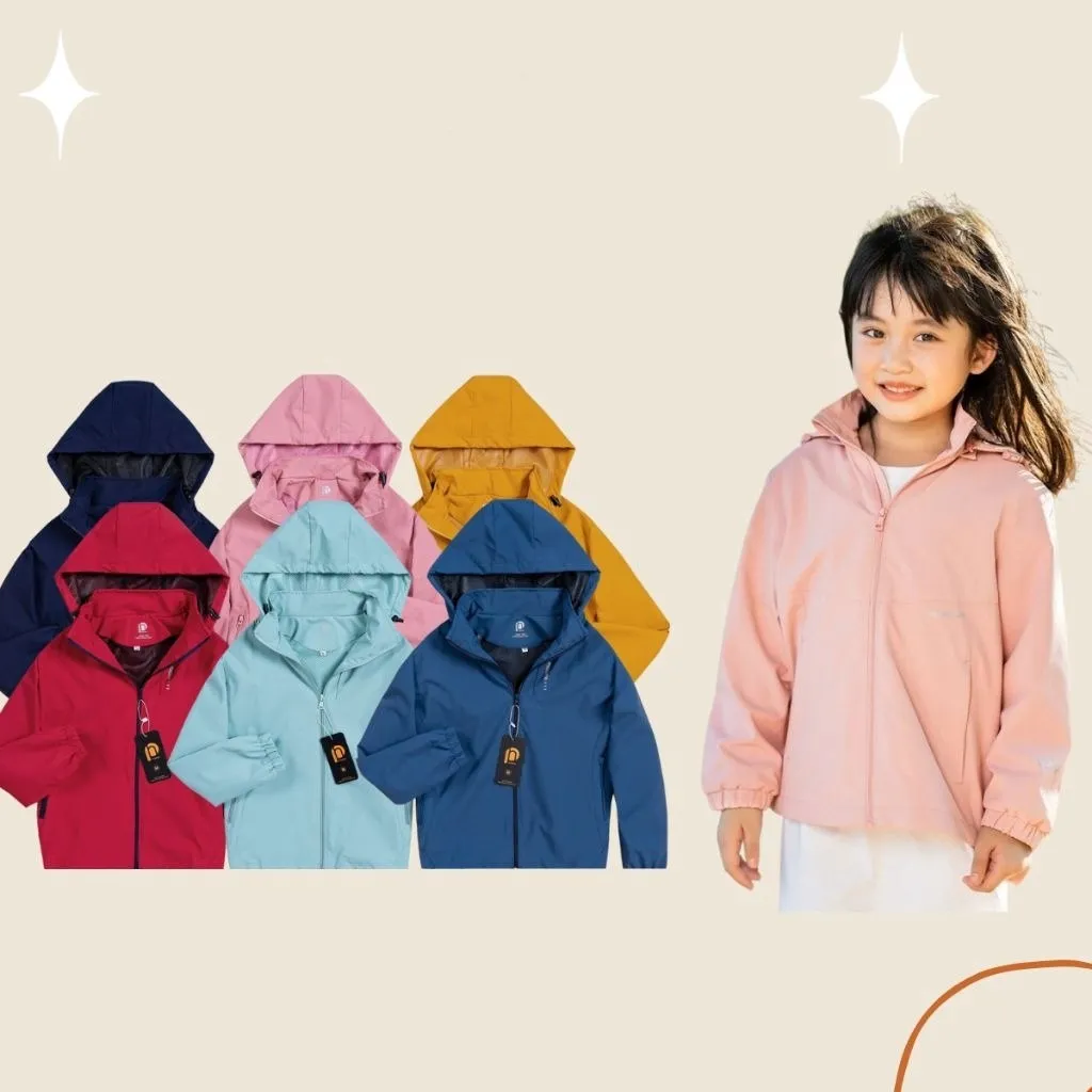 Áo Khoác Gió In Chữ Chất Liệu Chống Thấm Nước Cho Bé Slcxg28 - Chipxinhxk