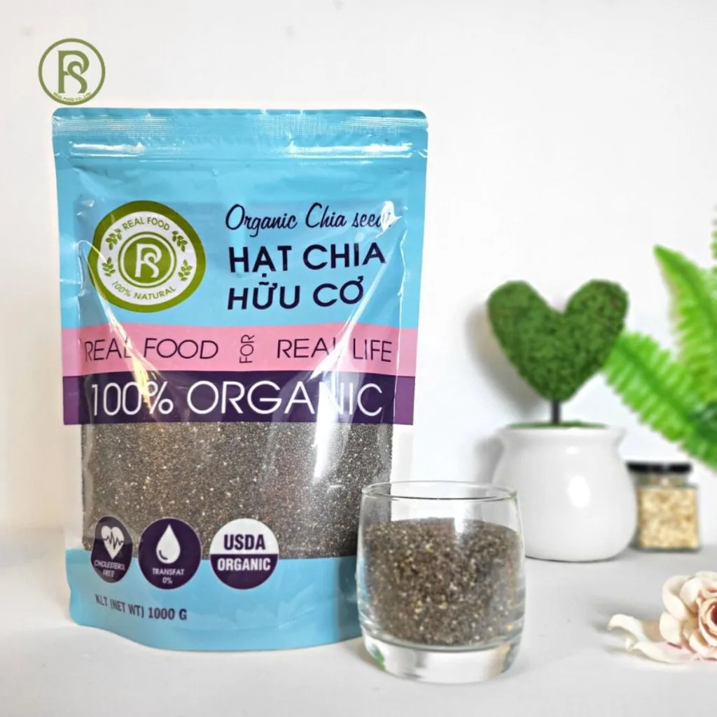 Hạt Chia Hữu Cơ Hũ 1kg - Real Food