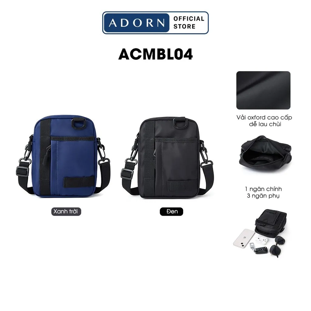 Túi Satchel Đeo Vai Nam Mini Vải Oxford Tiện Dụng Acmbl04