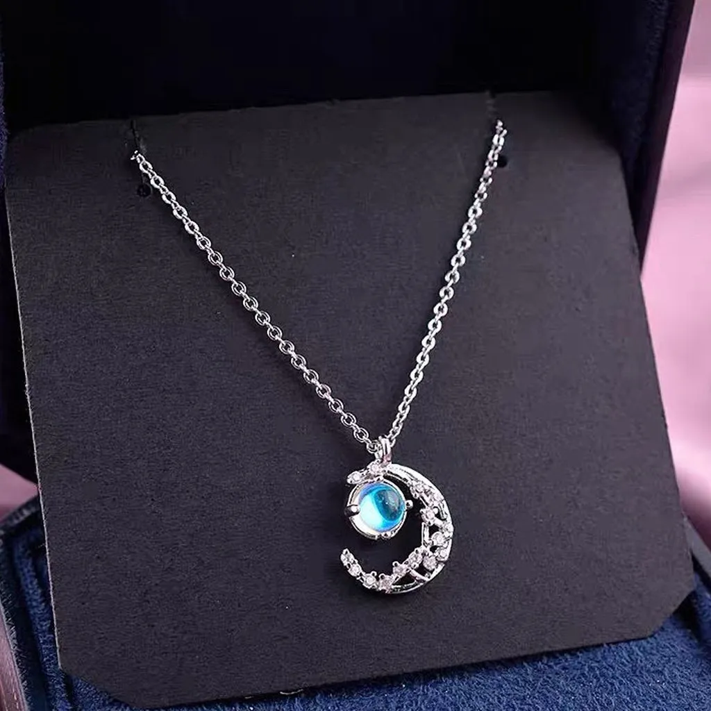 Dây Mặt Trăng Đá Moon Bạc Ta Cao Cấp - Thắng Giang