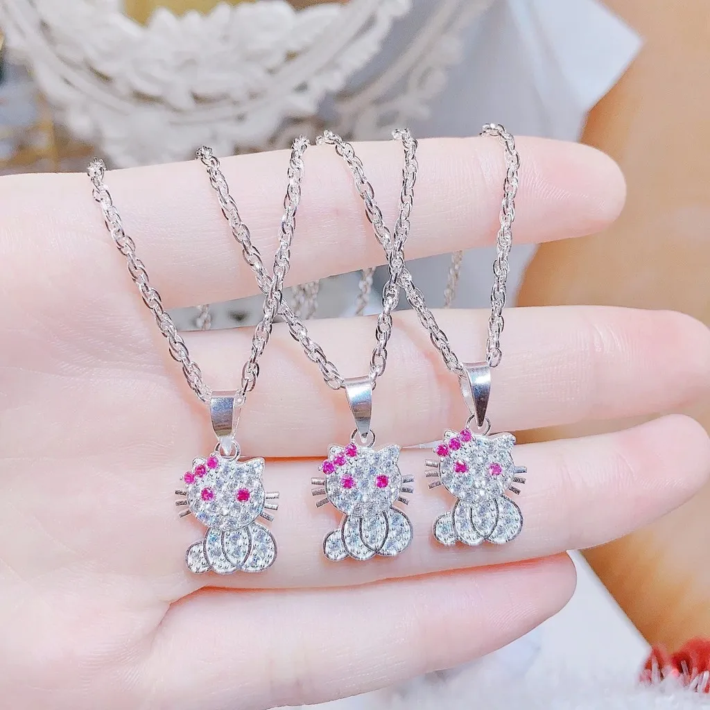 Alternative view of Dây Chuyền Mặt Mèo Bạc Ta Cao Cấp Cho Bé - Thắng Giang