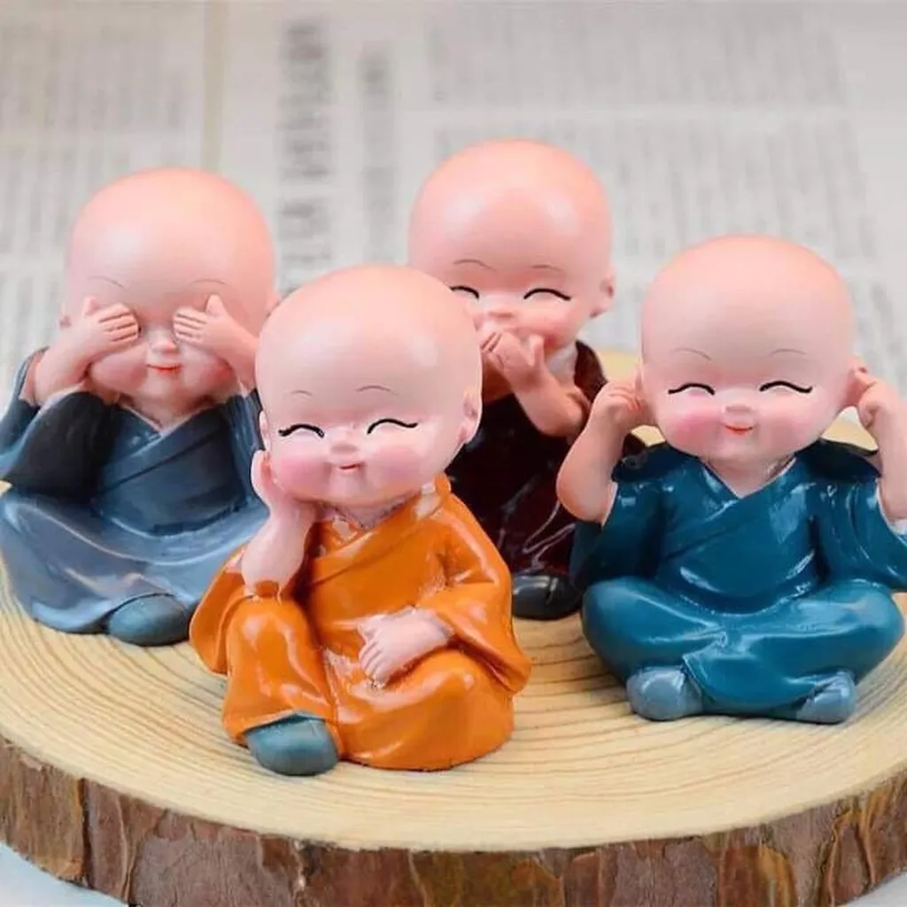 Bộ Tượng Tứ Không - Silver