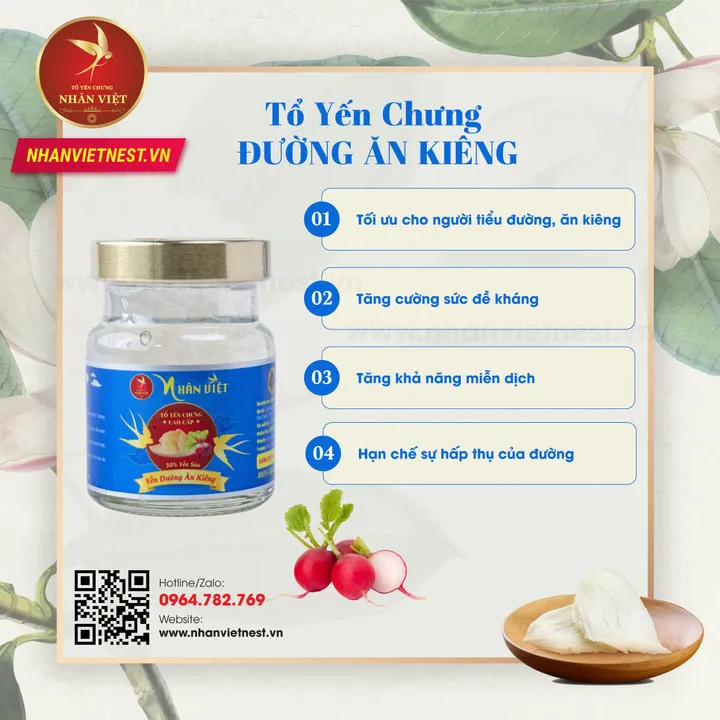 Alternative view of [7 Hũ Tặng 1] Yến Sào 30% Yến Chưng Đường Kiêng Nhân Việt Hũ 70ml - Nhân Việt