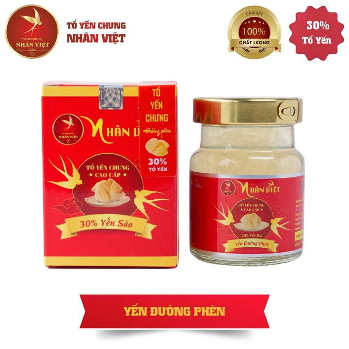 [7 Hũ Tặng 1] Yến Sào 30% Yến Chưng Đường Phèn Nhân Việt Hũ 70ml - Nhân Việt