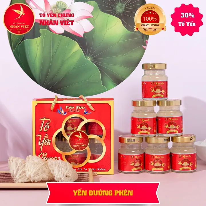 [2 Lốc Tặng 1 Hũ] Lốc 6 Hũ Yến 30% Yến Sào Chưng Đường Phèn Nhân Việt Hũ 70ml - Nhân Việt