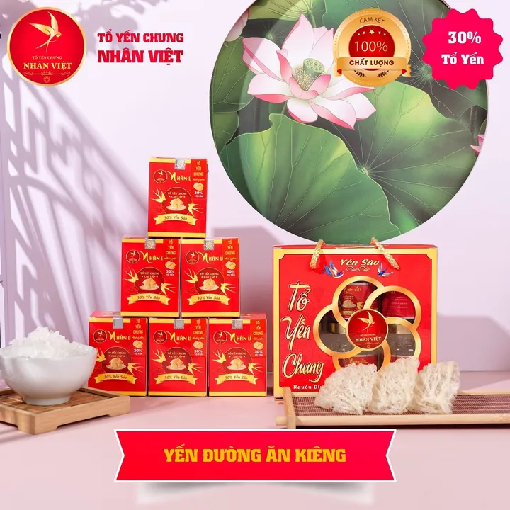 [2 Lốc Tặng 1 Hũ] Lốc 6 Hũ Yến 30% Yến Sào Chưng Đường Kiêng Nhân Việt Hũ 70ml - Nhân Việt
