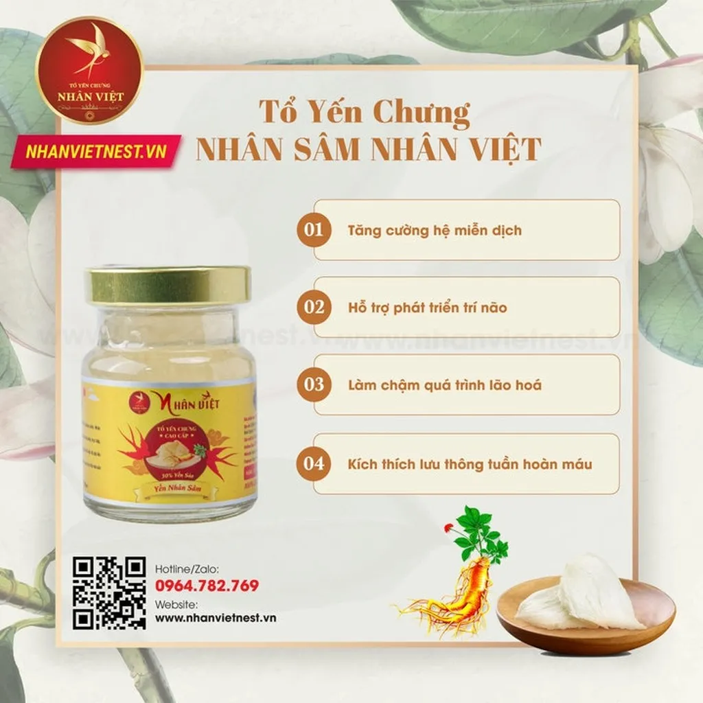 Alternative view of [2 Lốc Tặng 1 Hũ] Lốc 6 Hũ Yến 30% Yến Sào Chưng Nhân Sâm Nhân Việt - Nhân Việt