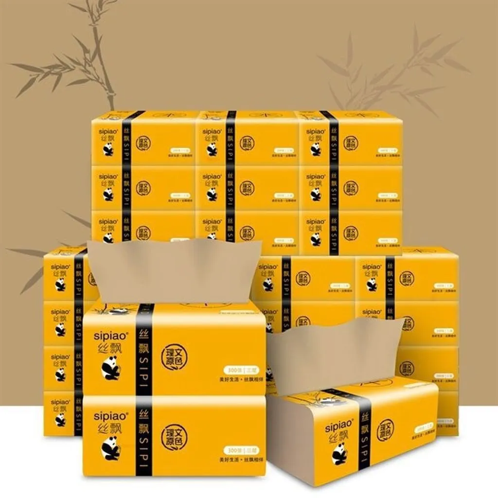 Bịch 10 Gói Khăn Giấy Gấu Trúc Sipiao - Silver