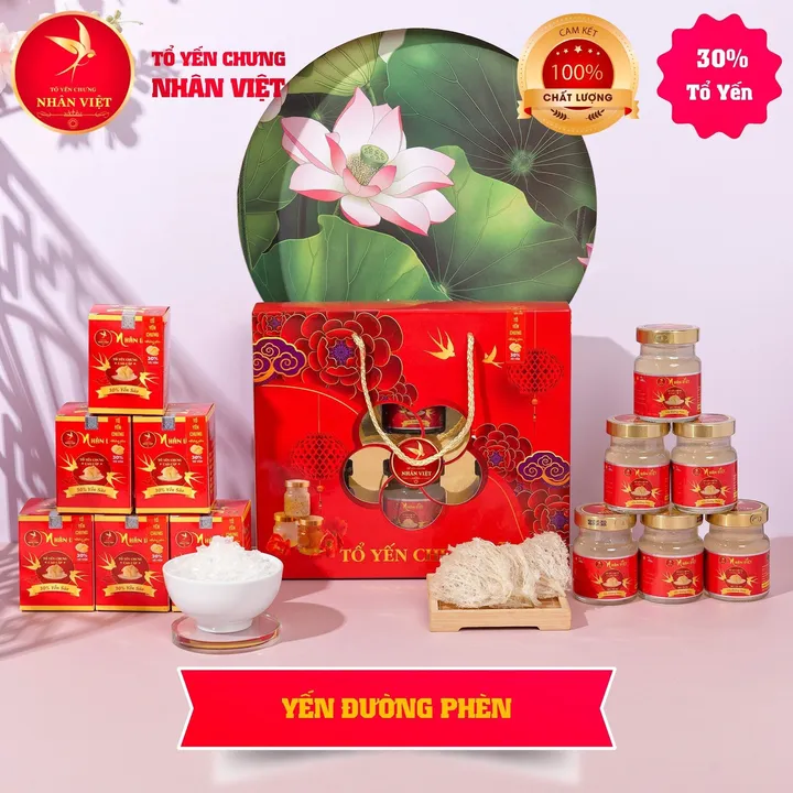 Lốc 6 Hũ Yến Sào 30% Yến Chưng Đường Phèn Nhân Việt Hũ 70ml - Nhân Việt