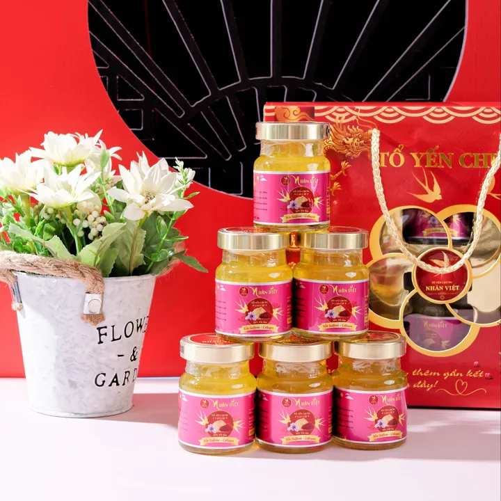 Alternative view of Lốc 6 Hũ Yến Sào 30% Yến Chưng Saffron Collagen Nhân Việt Hũ 70ml - Nhân Việt