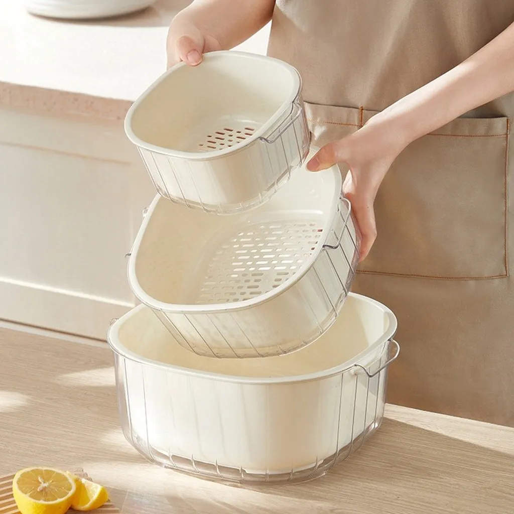 Bộ Thau Rổ 6 Món Trắng - Gdn