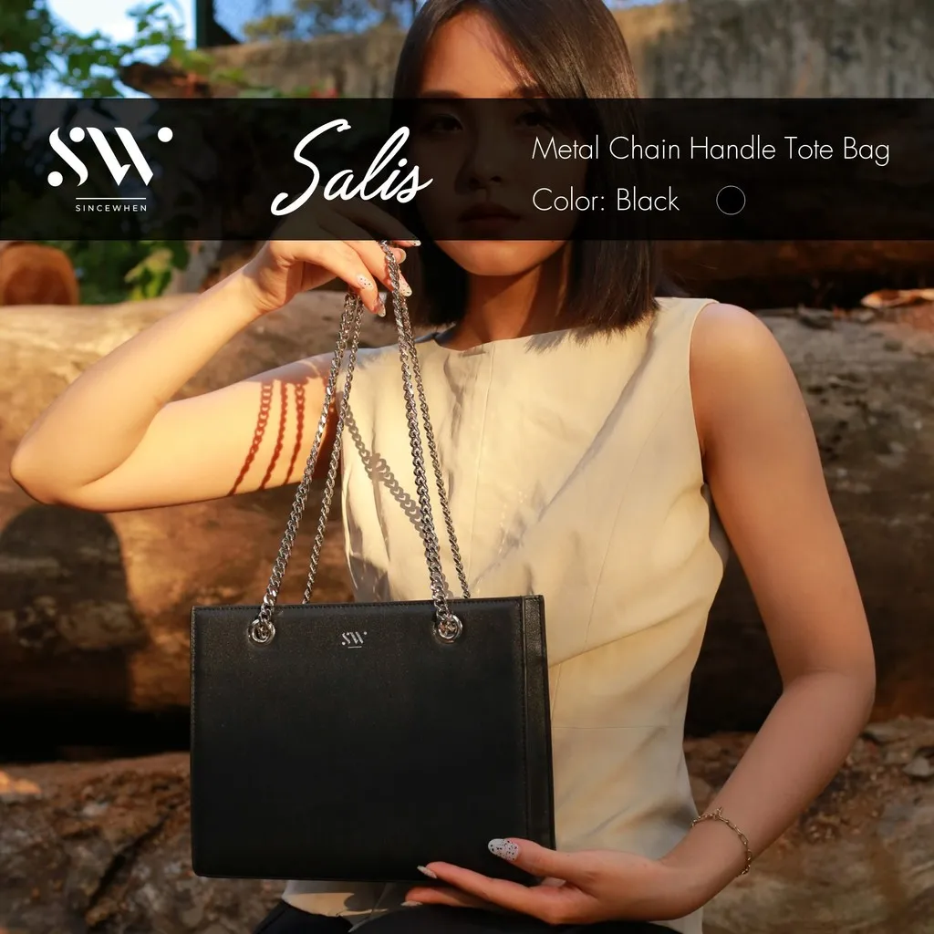 Túi Tote Mini Salis Quai Xách Kim Loại (metal Chain Handle Tote Bag) - Sincewhen