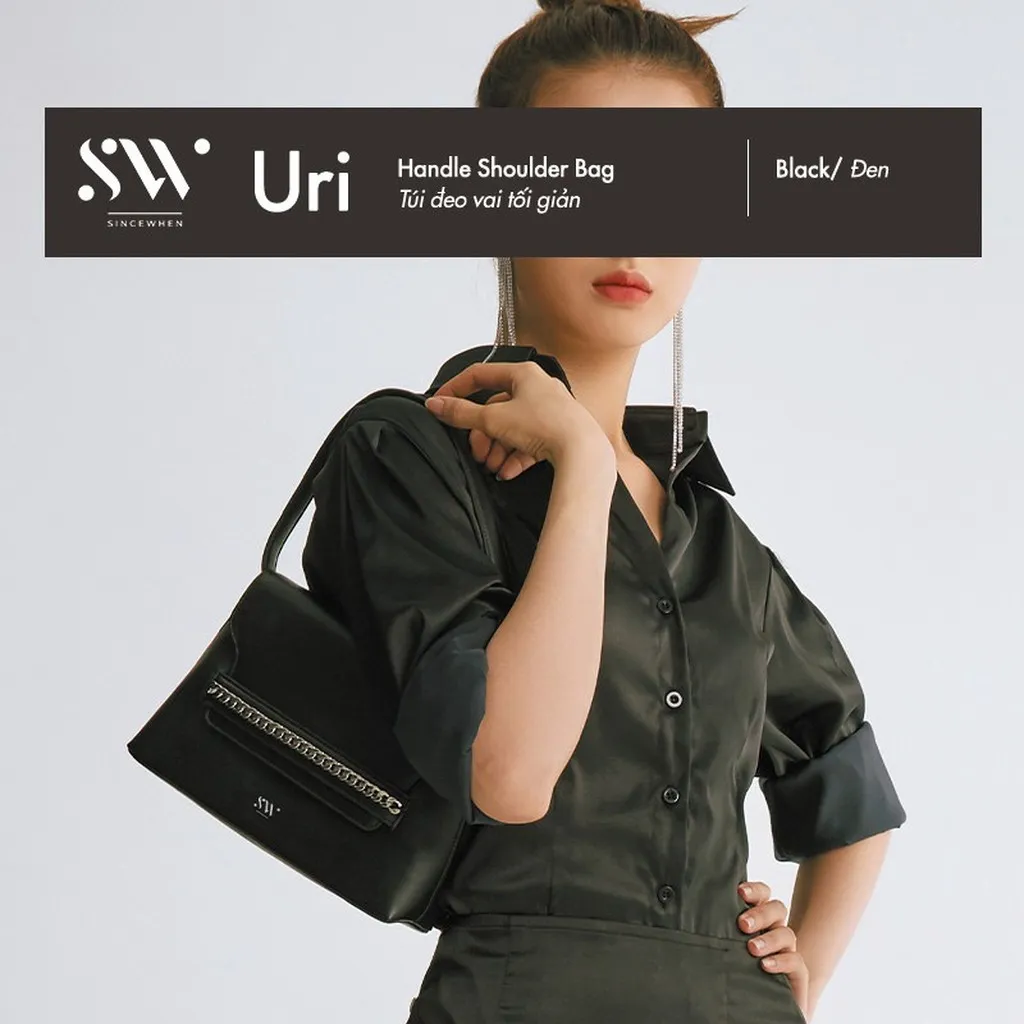Túi Đeo Vai Uri Tối Giản - Đen (little Shoulder Bag) - Sincewhen