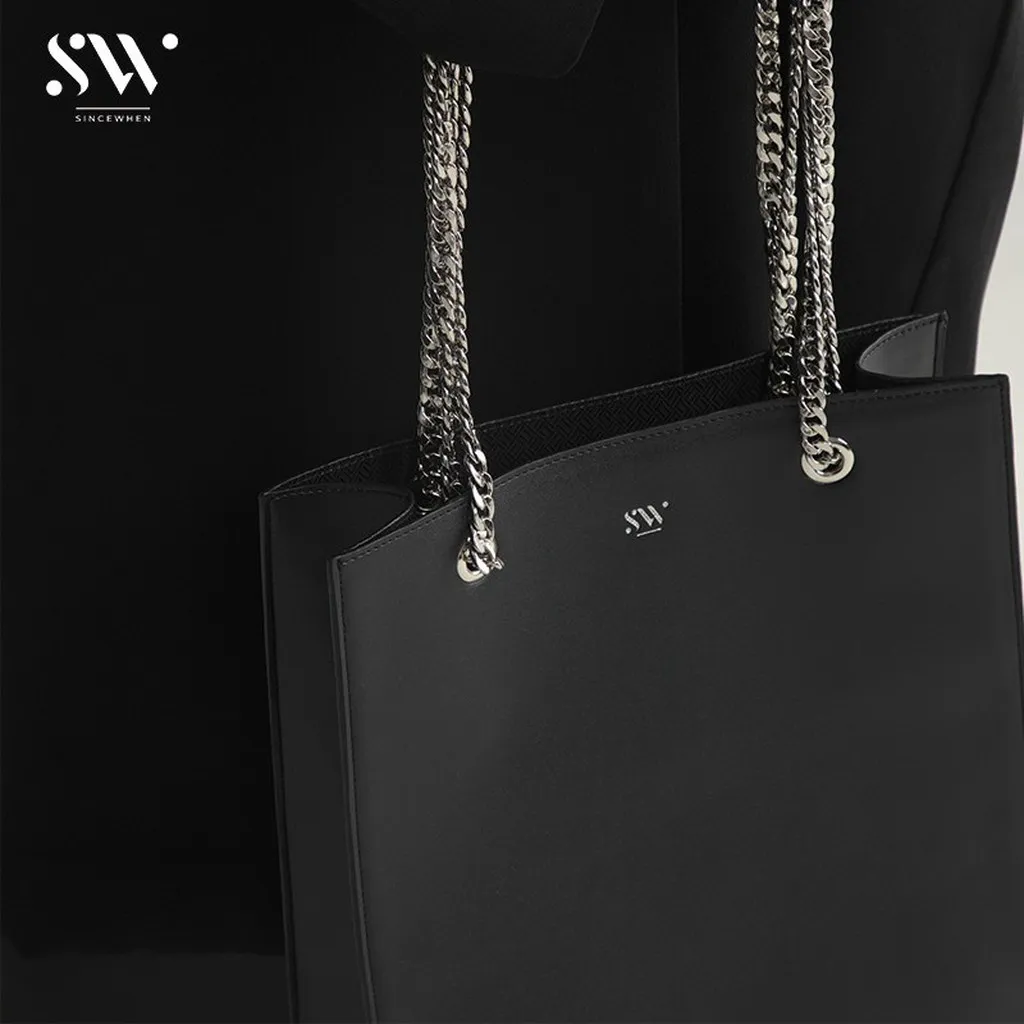 Alternative view of Túi Tote Aviary Quai Phối Kim Loại Cá Tính - Two-tone Handle Tote Bag - Sincewhen