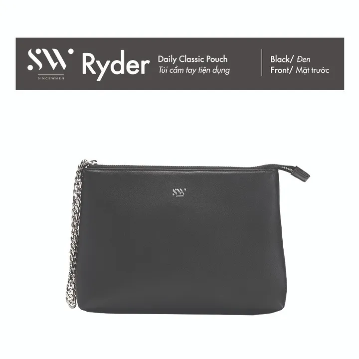 Alternative view of Túi Cầm Tay Ryder Da Mờ Thời Trang - Đen (daily Classic Pouch) - Sincewhen