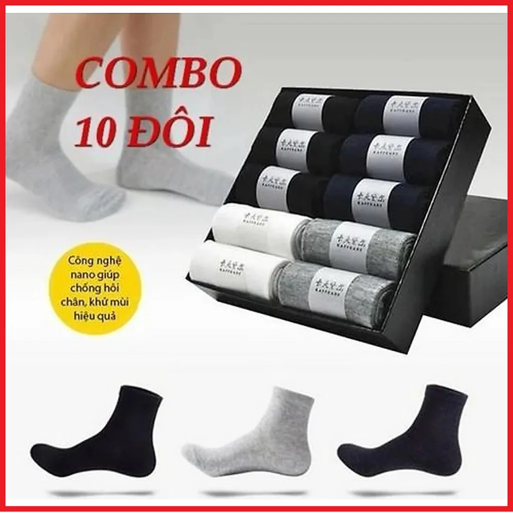Alternative view of Set 10 Đôi Tất Chống Thối Hàng Xuất Nhật Đóng Túi Zip Ctb377 - Bechip