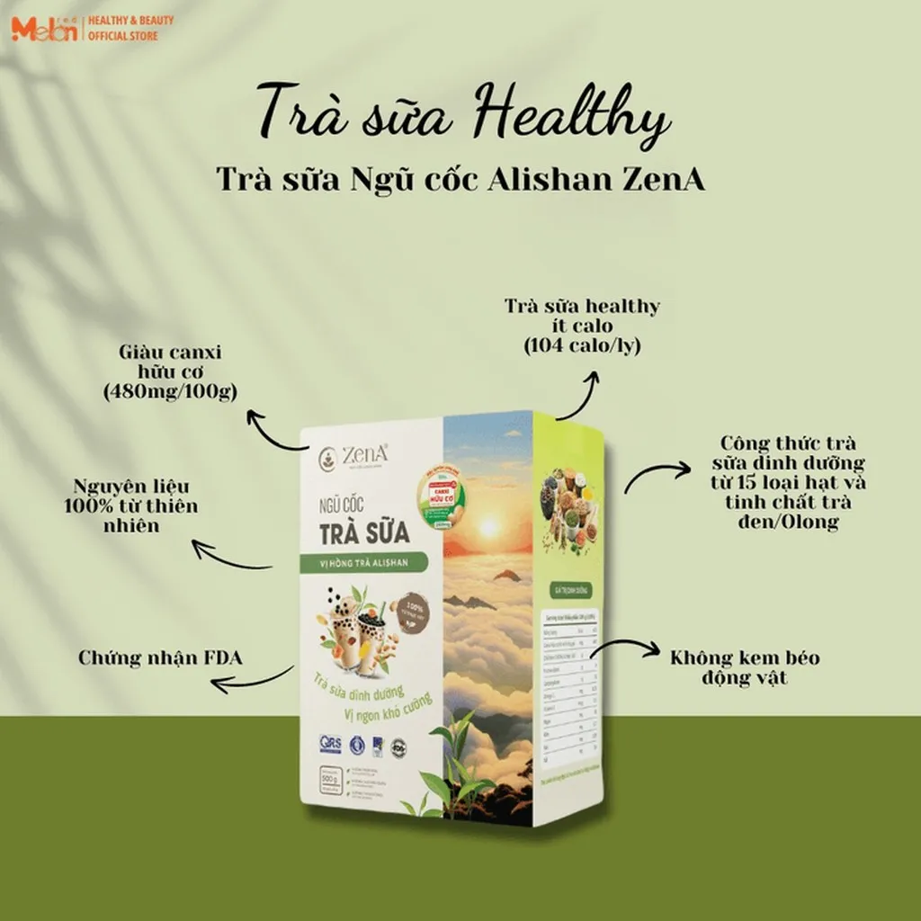 Alternative view of Ngũ Cốc Trà Sữa Vị Hồng Trà Alishan Hộp 500g _ Zena