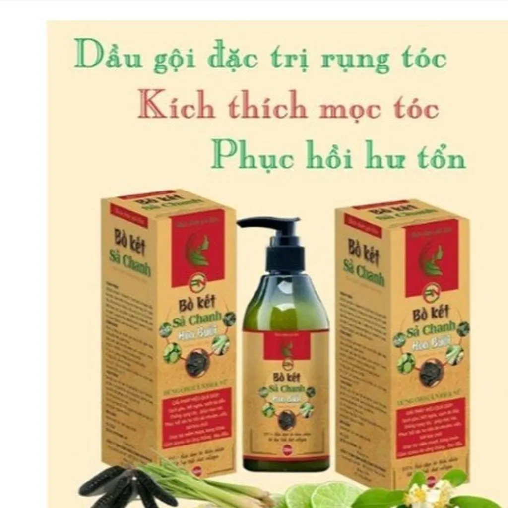 Dầu Gội Bồ Kết Xả Chanh Hoa Bưởi Thảo Dược 300ml - Gdn