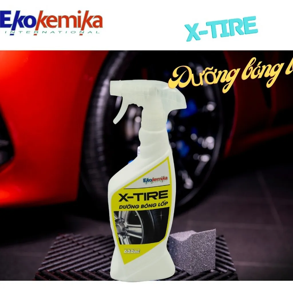 Alternative view of Dung Dịch Dưỡng Và Làm Mới, Làm Đen Lốp Ô Tô, Xe Máy X-tire 600ml - Ekokemika